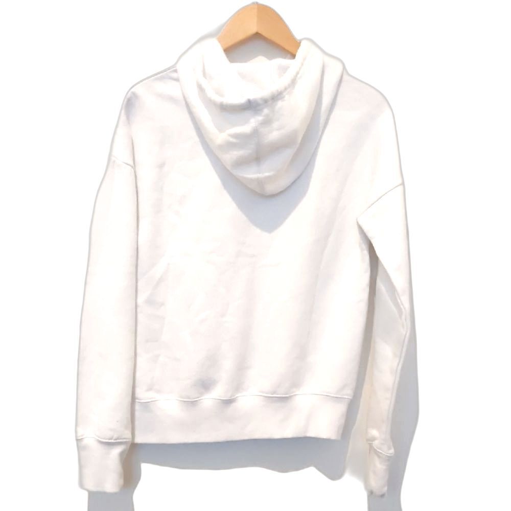 Women's Spyder White Fleece Hoodie with Pink Logo Size M - Picture 3 of 6